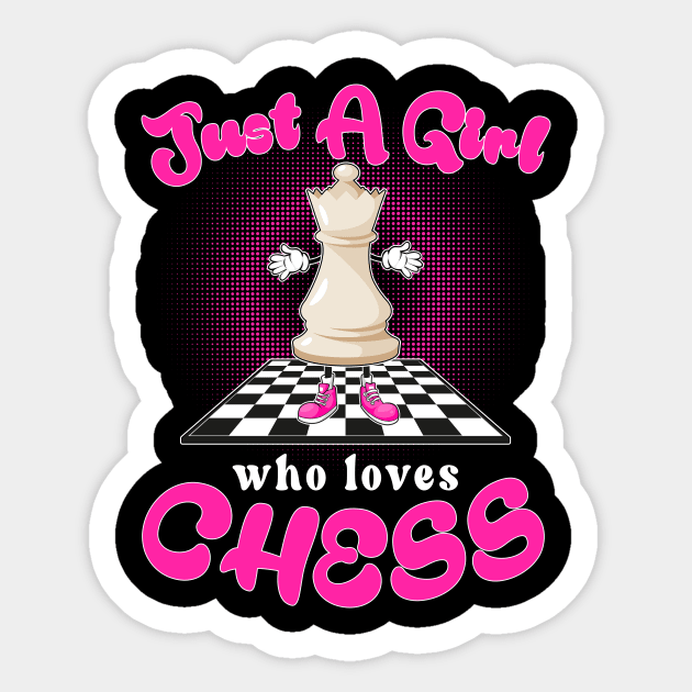 Just A Girl Who Loves Chess Sticker by NatalitaJK